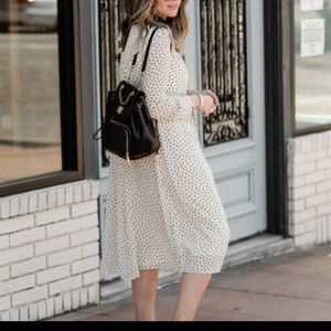 MADEWELL vintage inspired polka dot midi dress